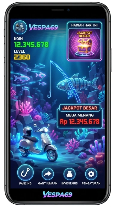 Layar utama vespa69 — antarmuka bersih setelah instalasi